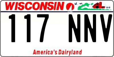 WI license plate 117NNV