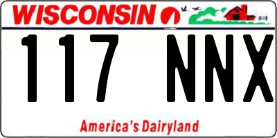 WI license plate 117NNX