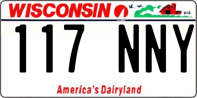 WI license plate 117NNY