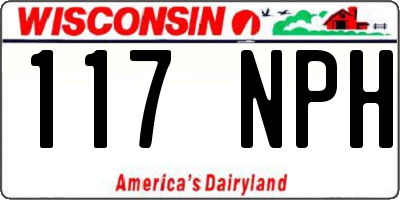 WI license plate 117NPH