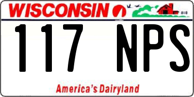 WI license plate 117NPS