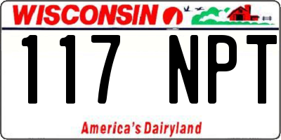 WI license plate 117NPT