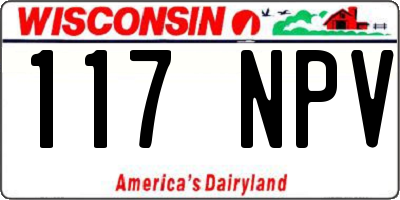 WI license plate 117NPV