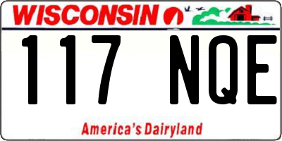 WI license plate 117NQE