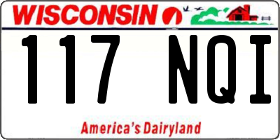 WI license plate 117NQI