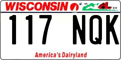 WI license plate 117NQK