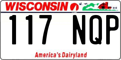 WI license plate 117NQP