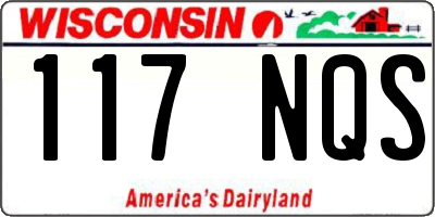 WI license plate 117NQS