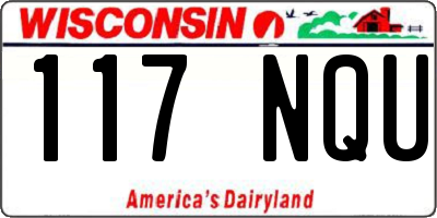 WI license plate 117NQU