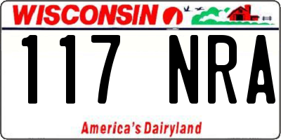 WI license plate 117NRA