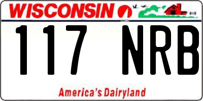 WI license plate 117NRB