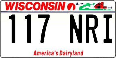 WI license plate 117NRI