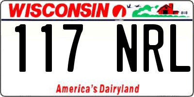 WI license plate 117NRL
