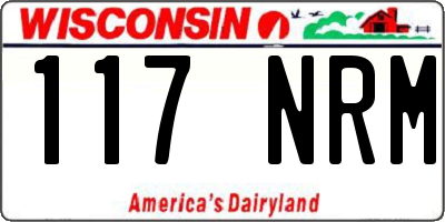 WI license plate 117NRM