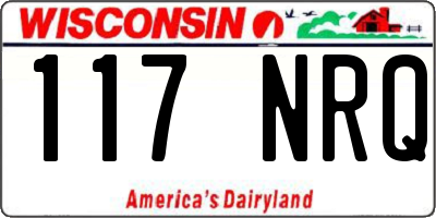 WI license plate 117NRQ