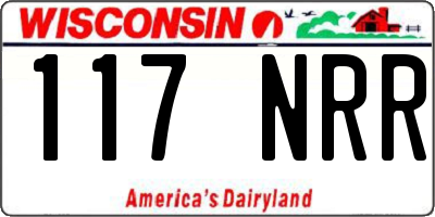 WI license plate 117NRR