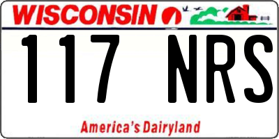WI license plate 117NRS