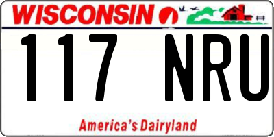 WI license plate 117NRU