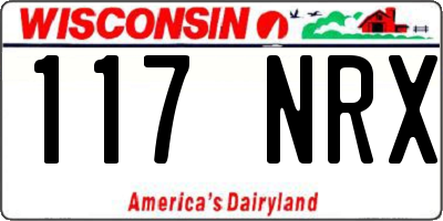 WI license plate 117NRX
