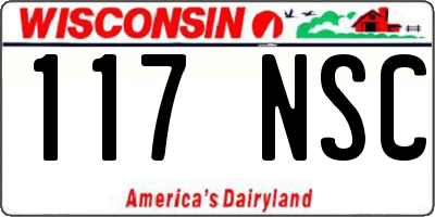 WI license plate 117NSC