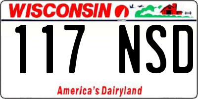 WI license plate 117NSD