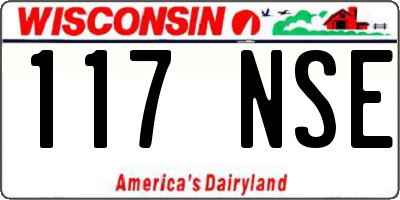 WI license plate 117NSE