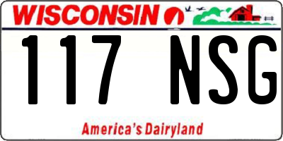 WI license plate 117NSG