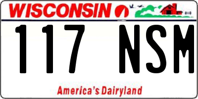 WI license plate 117NSM
