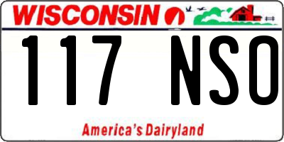 WI license plate 117NSO