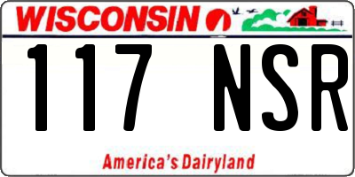 WI license plate 117NSR