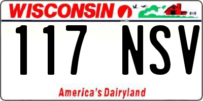 WI license plate 117NSV