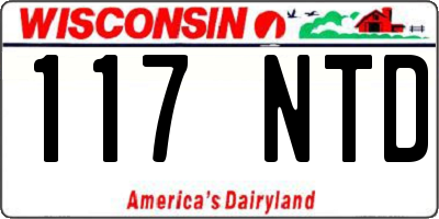 WI license plate 117NTD