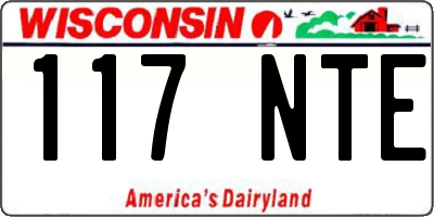 WI license plate 117NTE
