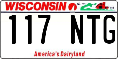 WI license plate 117NTG