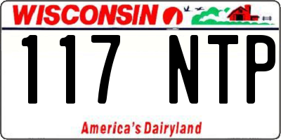 WI license plate 117NTP