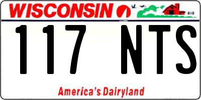 WI license plate 117NTS