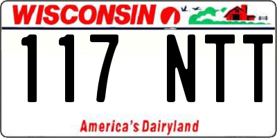 WI license plate 117NTT