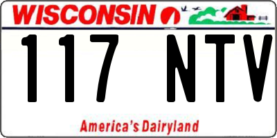 WI license plate 117NTV