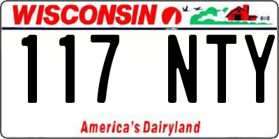 WI license plate 117NTY