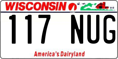 WI license plate 117NUG