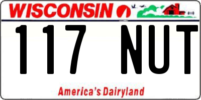 WI license plate 117NUT