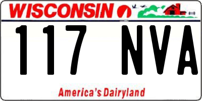 WI license plate 117NVA