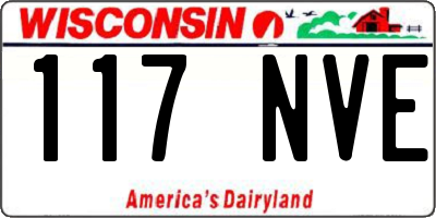 WI license plate 117NVE