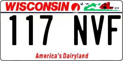 WI license plate 117NVF
