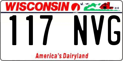 WI license plate 117NVG
