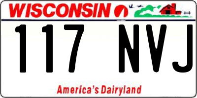 WI license plate 117NVJ