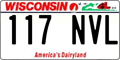 WI license plate 117NVL