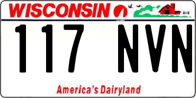 WI license plate 117NVN