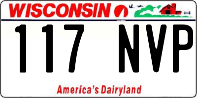 WI license plate 117NVP