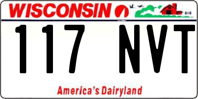 WI license plate 117NVT